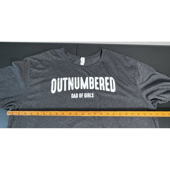 Outnumbered-Dad‎ of Girls tshirt Mens 2XL Black Heathered - Picture 5 of 7
